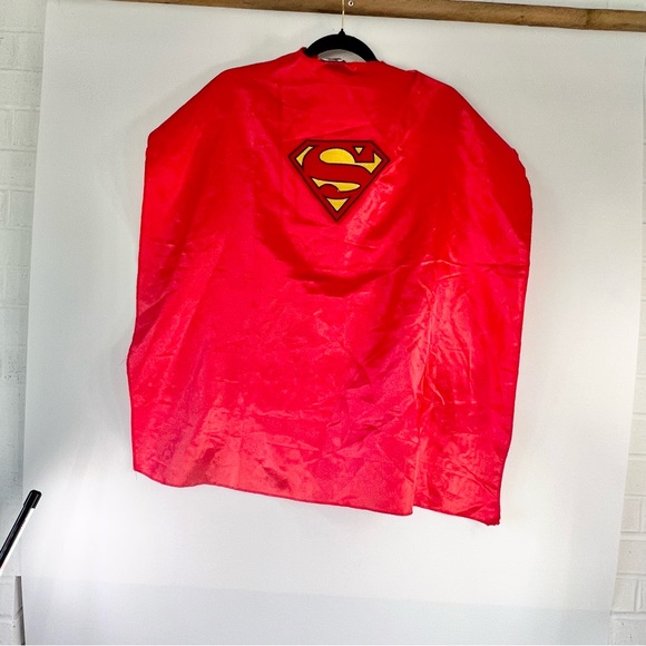 Vintage Red Superman Kids Costume Cape One Size Halloween Super Heroes - Picture 9 of 9